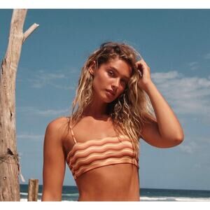 Mai Underwear x Free People Mod Groove Wavy Bikini Top Size XS